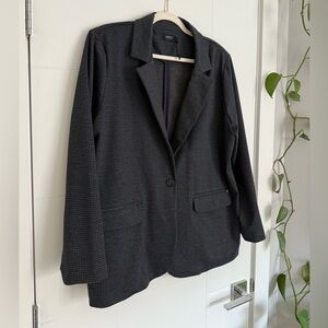 Oversized Checkered Blazer